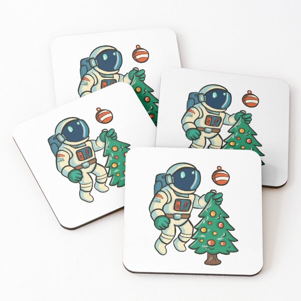Item preview, Astronaut Christmas Tree | Cute Space Holiday Illustration designed and sold by CinthyaNovae.