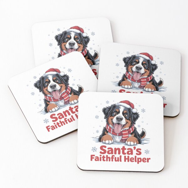 Item preview, Santa’s Faithful Helper Bernese Mountain Dog Funny Christmas Gift designed and sold by Slaw-Creation.