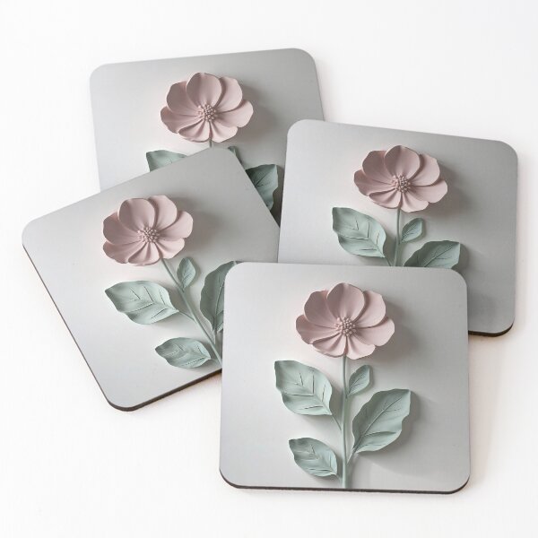 Item preview, Dusty Pink Bloom - Botanical Bas-Relief designed and sold by terramuse.