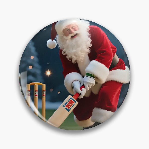 Item preview, Santa playing cricket.   designed and sold by Nomad-Maynard.