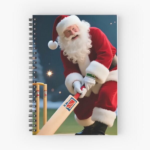 Item preview, Santa playing cricket.   designed and sold by Nomad-Maynard.