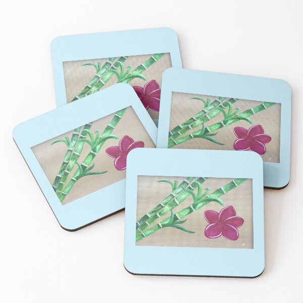 Item preview, Zen bamboo plumeria  designed and sold by zenflowcreative.