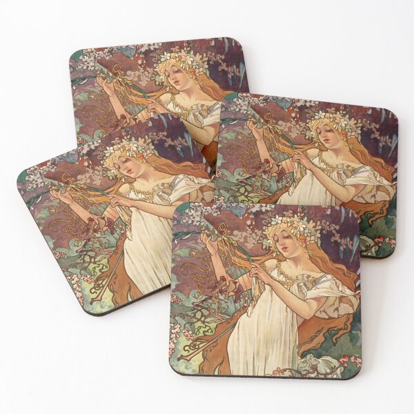Item preview, Spring by Alphonse Mucha - Art Nouveau Home & Lifestyle Collection designed and sold by ThanksForToday.