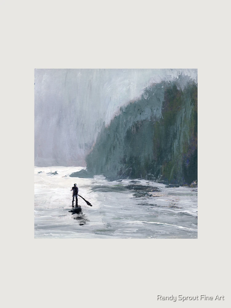 Aperçu 6 sur 6. Sweat à capuche oversize premium avec l'œuvre Catalina Paddle Board créée et vendue par Randy Sprout Fine Art.