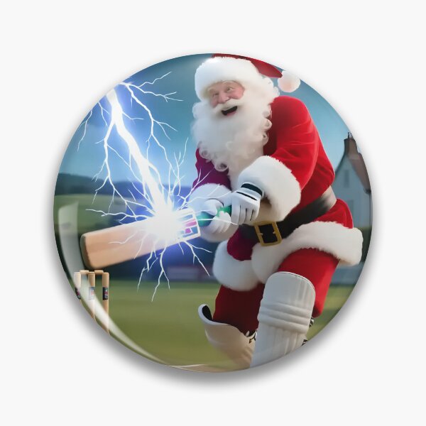 Item preview, Santa playing cricket.   designed and sold by Nomad-Maynard.