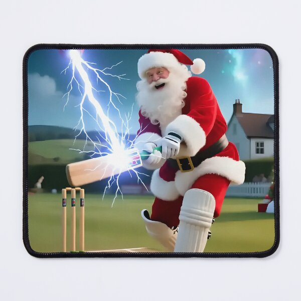Item preview, Santa playing cricket.   designed and sold by Nomad-Maynard.
