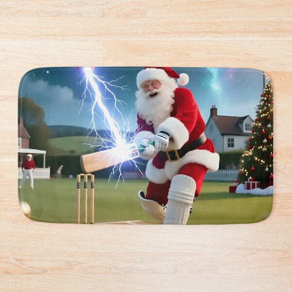 Item preview, Santa playing cricket.   designed and sold by Nomad-Maynard.