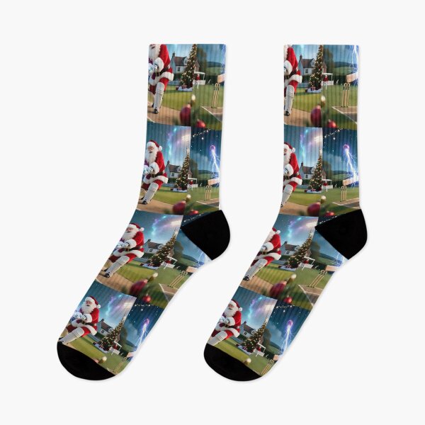 Item preview, Santa playing cricket.   designed and sold by Nomad-Maynard.