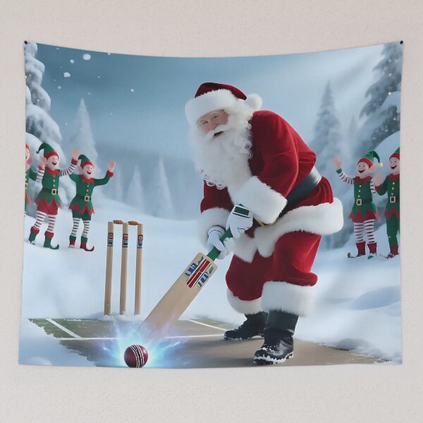 Item preview, Santa playing cricket.   designed and sold by Nomad-Maynard.