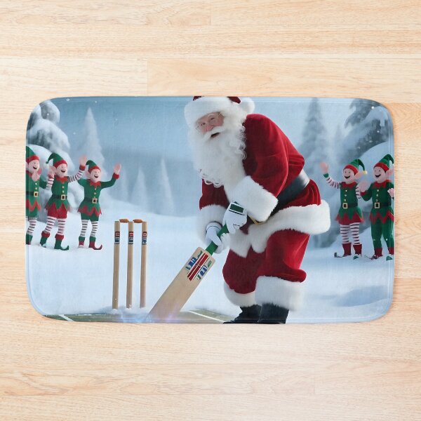Item preview, Santa playing cricket.   designed and sold by Nomad-Maynard.