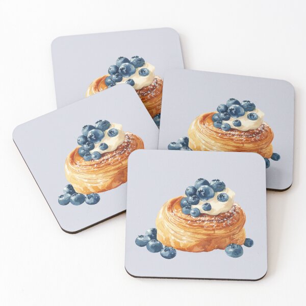 Item preview, Blueberries and Cream Danish designed and sold by Violet Peonies.