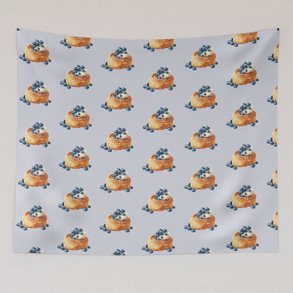 Item preview, Blueberries and Cream Danish designed and sold by Violet Peonies.