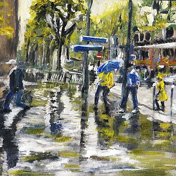 Imagen de la obra Paris Street Sketch in The Rain de Randy Sprout Fine Art