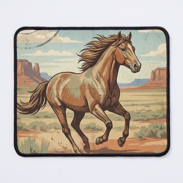 Item preview, Vintage Wild Mustang Stamp Retro Art designed and sold by EverBranz-stor.