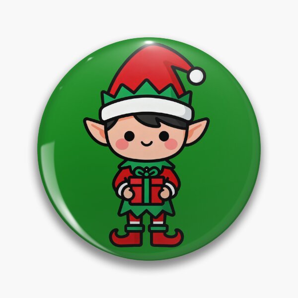 Item preview, Cute Christmas Elf Holding a Gift – Kids Holiday Design designed and sold by KidJoyPrints.