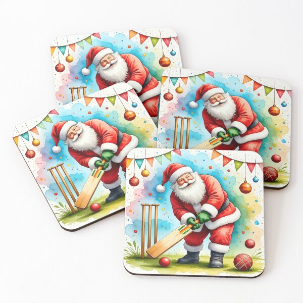 Item preview, Santa playing cricket.   designed and sold by Nomad-Maynard.