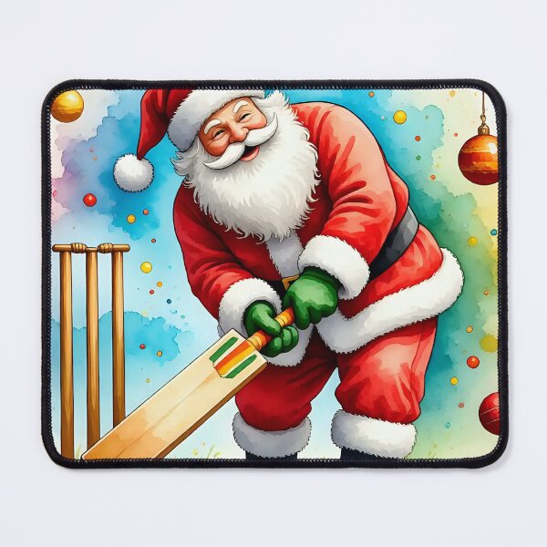Item preview, Santa playing cricket.   designed and sold by Nomad-Maynard.