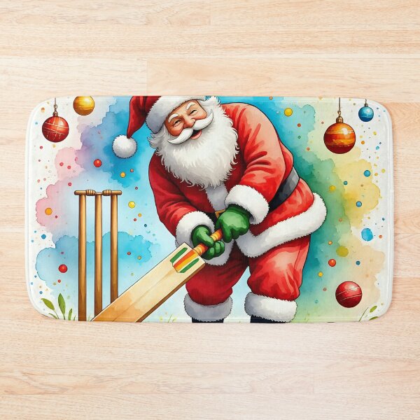 Item preview, Santa playing cricket.   designed and sold by Nomad-Maynard.