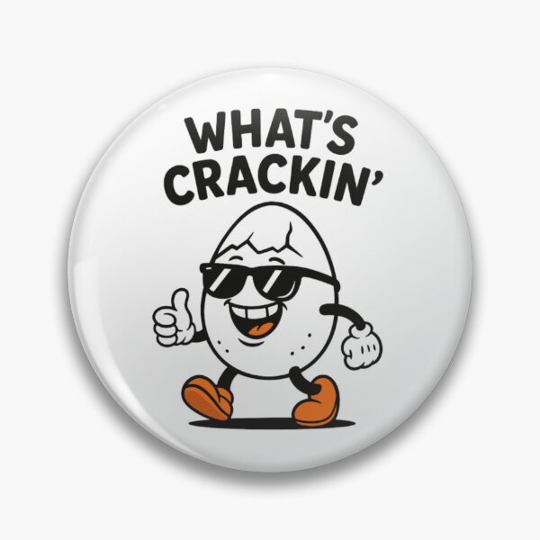 Item preview, What’s Crackin’? Retro Cartoon Egg with Shades – Funny Vintage-Style designed and sold by bruceygoosey84.