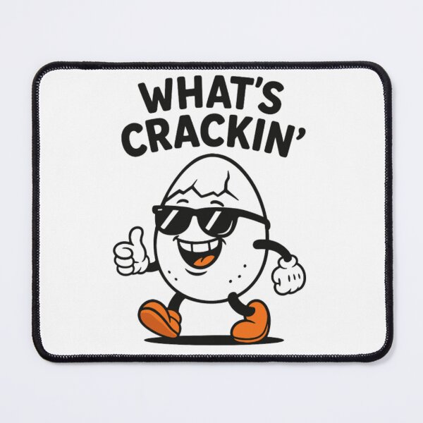 Item preview, What’s Crackin’? Retro Cartoon Egg with Shades – Funny Vintage-Style designed and sold by bruceygoosey84.