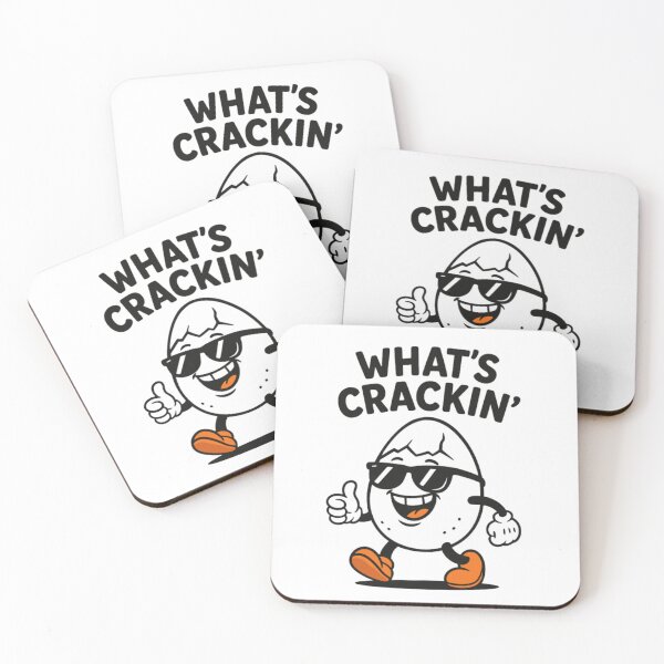 Item preview, What’s Crackin’? Retro Cartoon Egg with Shades – Funny Vintage-Style designed and sold by bruceygoosey84.