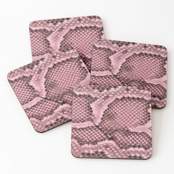 Item preview, Pink Python Snake Skin Leather Aesthetic designed and sold by We Are Stardust.