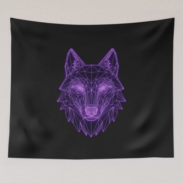 Item preview, Wireframe, Neon, Wolf, Cyberpunk, Geometric designed and sold by Klamat1984.