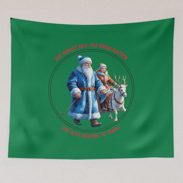 Item preview, Ded Moroz and the Snow Maiden Winter Holiday Design - GREEN designed and sold by PAPIRO SIGLO XXI.