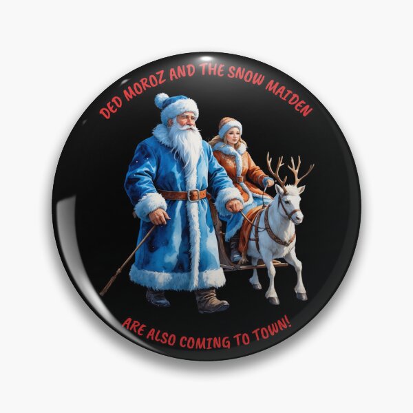 Item preview, Ded Moroz and the Snow Maiden Winter Holiday Design - BLACK designed and sold by PAPIRO SIGLO XXI.