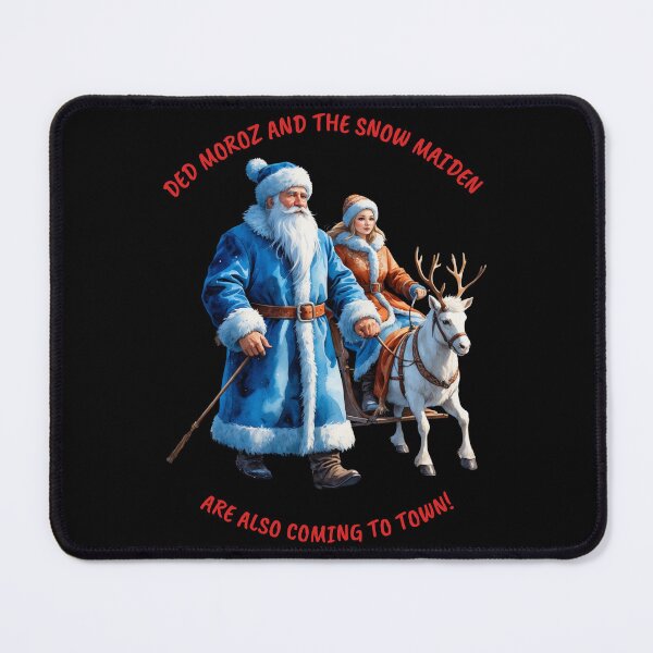 Item preview, Ded Moroz and the Snow Maiden Winter Holiday Design - BLACK designed and sold by PAPIRO SIGLO XXI.