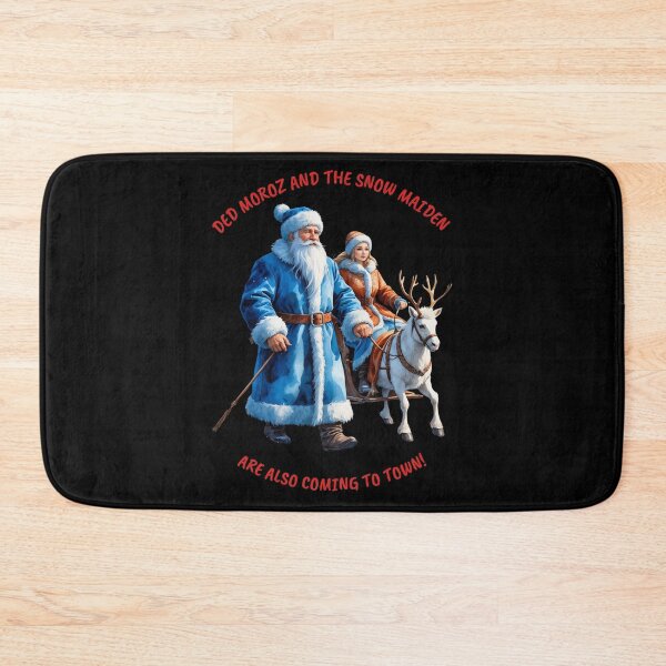 Item preview, Ded Moroz and the Snow Maiden Winter Holiday Design - BLACK designed and sold by PAPIRO SIGLO XXI.