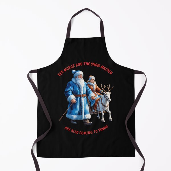 Item preview, Ded Moroz and the Snow Maiden Winter Holiday Design - BLACK designed and sold by PAPIRO SIGLO XXI.