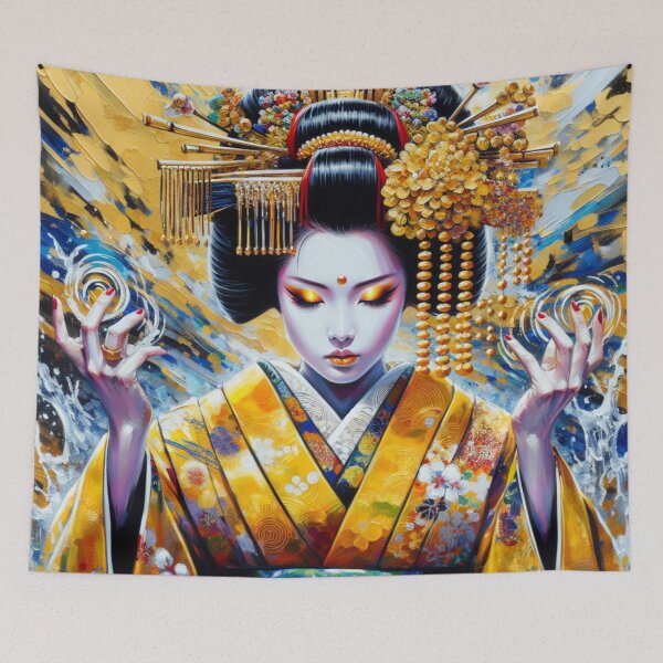 Item preview, Golden Geisha Warrior - Asian Japanese Ancient Art designed and sold by Mara Moon.