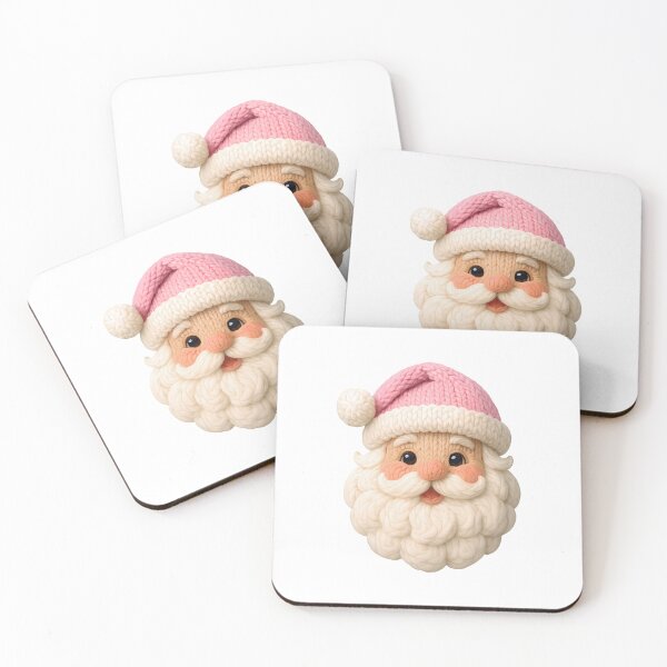 Item preview, Knitted Santa Claus with Pink Hat | Sweet and Cozy Christmas Design designed and sold by Polarisofficial.