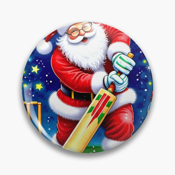 Item preview, Santa playing cricket.   designed and sold by Nomad-Maynard.