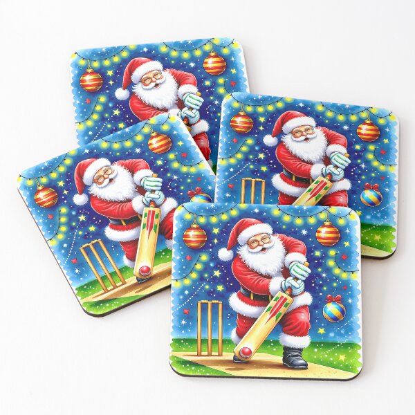 Item preview, Santa playing cricket.   designed and sold by Nomad-Maynard.