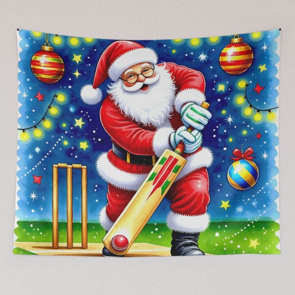 Item preview, Santa playing cricket.   designed and sold by Nomad-Maynard.