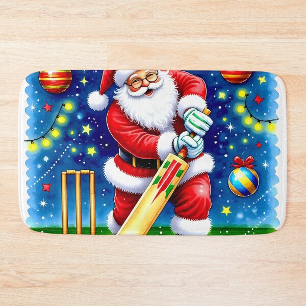 Item preview, Santa playing cricket.   designed and sold by Nomad-Maynard.