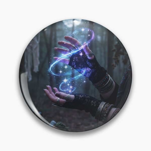 Item preview, Witch Hands Summoning Light – Mystic Forest Magic Art designed and sold by RZandRaiDesigns.