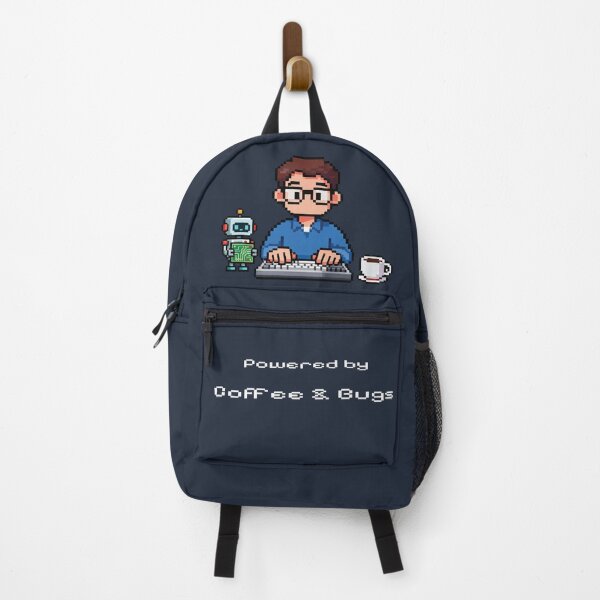Item preview, Powered by Coffee & Bugs – Pixel Programmer Design designed and sold by VenDecoArt.