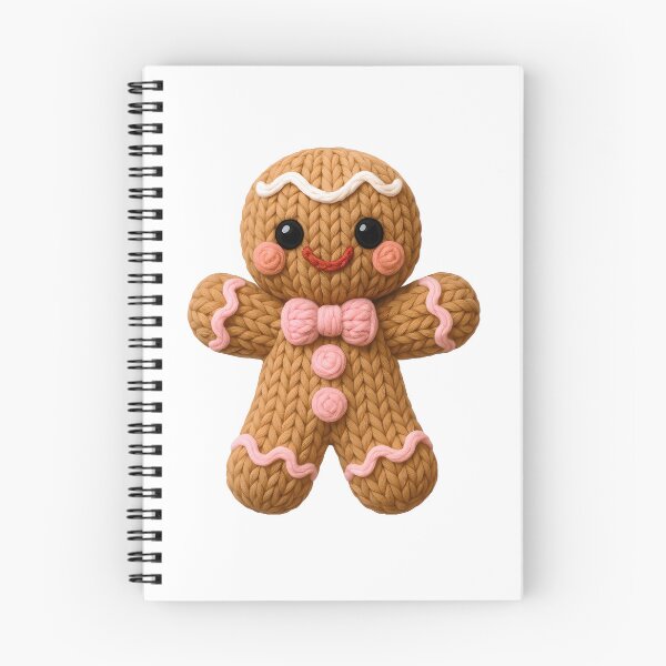 Item preview, Chunky Knit Gingerbread Man with Pink Bow | Cute Christmas Design designed and sold by Polarisofficial.