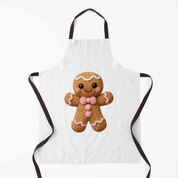 Item preview, Chunky Knit Gingerbread Man with Pink Bow | Cute Christmas Design designed and sold by Polarisofficial.