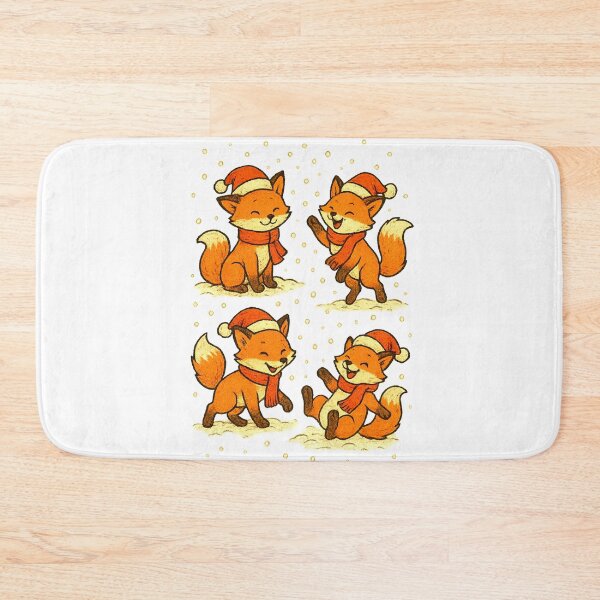 Item preview, Cute Christmas fox playing in the snow designed and sold by BlackDot Studio.