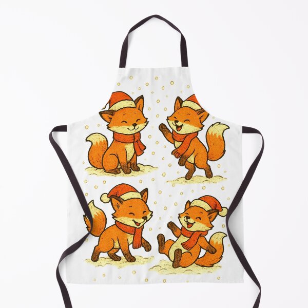 Item preview, Cute Christmas fox playing in the snow designed and sold by BlackDot Studio.