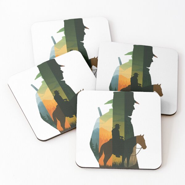Item preview, Outlaw Journey – Cowboy Silhouette Landscape Art designed and sold by BearnieB.