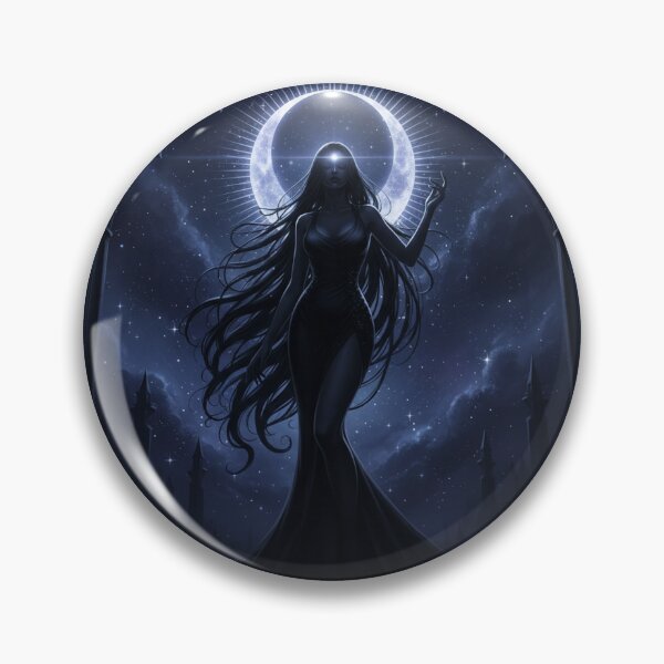 Item preview, Moon Goddess Ascending – Dark Celestial Witch Art designed and sold by RZandRaiDesigns.