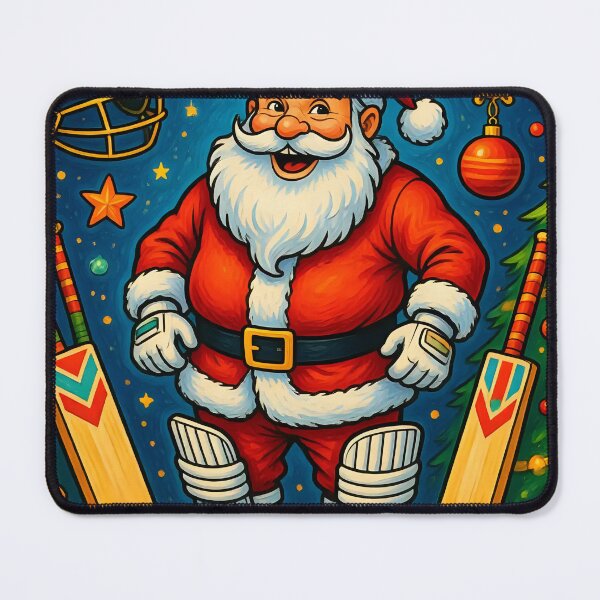 Item preview, Santa playing cricket.   designed and sold by Nomad-Maynard.