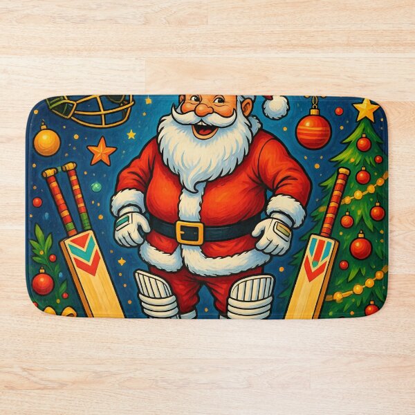 Item preview, Santa playing cricket.   designed and sold by Nomad-Maynard.