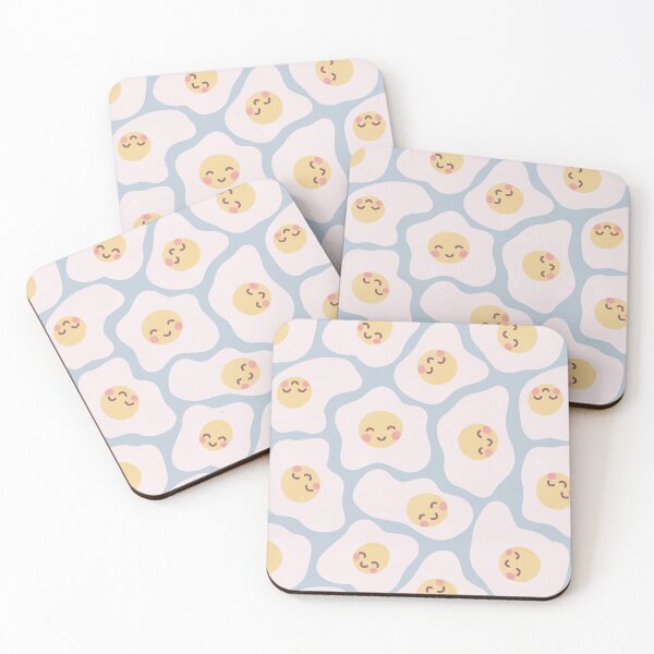Item preview, cute smiling fried eggs pattern designed and sold by winterpumpkin.