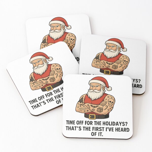 Item preview, Tattoo Santa Holiday Quote | WildWakeDesigns designed and sold by wildwakedesigns.